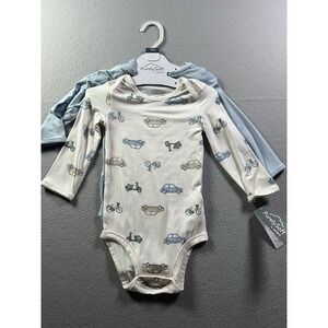 Carter's Purelysoft 18 Months Baby Boys Crew Neck Long Sleeve 2-pc Bodysuit Cars